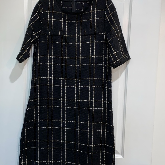 Shein black tweed style shift dress size large - Picture 6 of 10